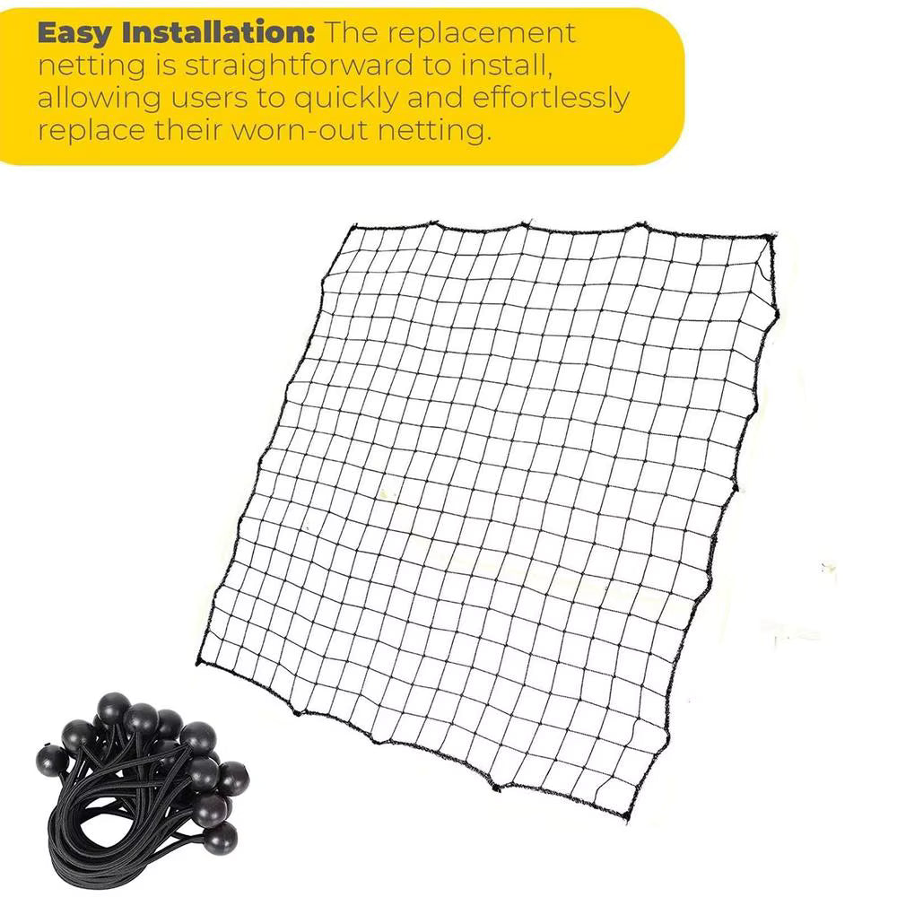 Football Rebounder Net Sports Ball Replacement Net 39.37X39.37 Inches Soccer Rebound Catching Net with 20 Ropes for Outdoor