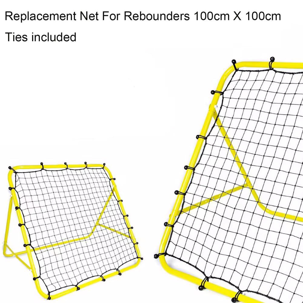 Football Rebounder Net Sports Ball Replacement Net 39.37X39.37 Inches Soccer Rebound Catching Net with 20 Ropes for Outdoor