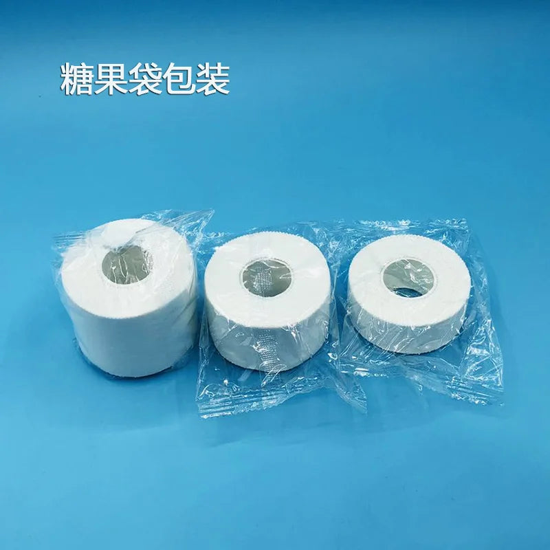 10 Pack Athletic Tape in White Cotton Sport Tape Adhesive Elastic Bandage Knee Wrist Ankles Muscle Support- Easy Tearing